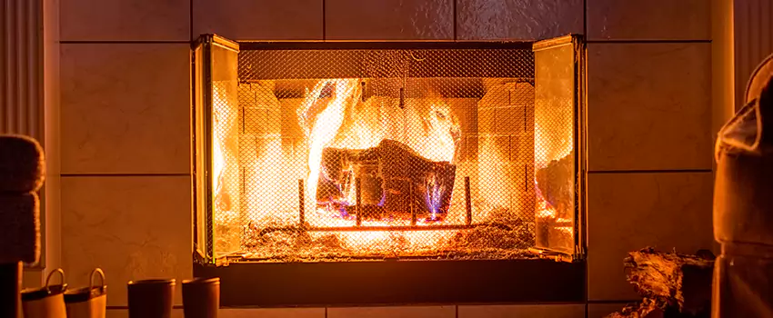 Mendota Hearth Landscape Fireplace Installation in New York, New York