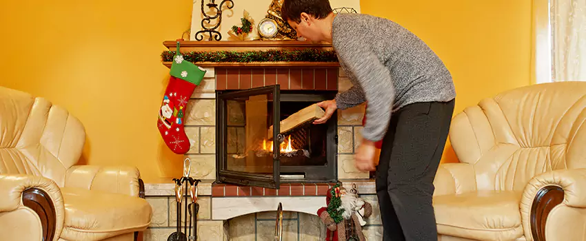 Rusted Metal Fireplace Restoration in New York, New York
